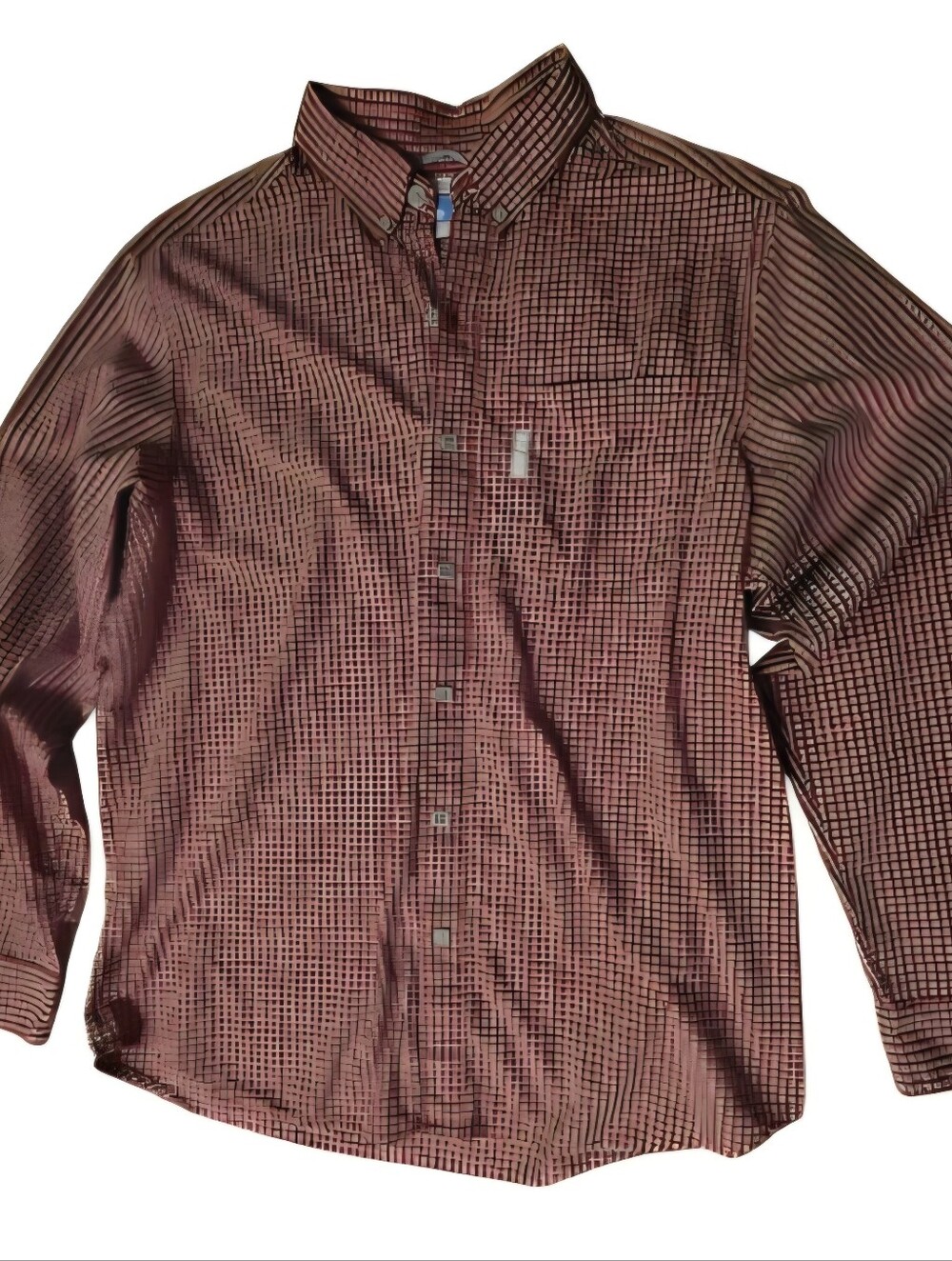 Like NEW COLUMBIA Long sleeve button down plaid shirt. Men's medium. Red, Brown